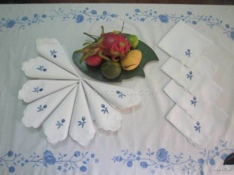 Bộ khăn trải bàn 12 khăn ăn - MS 012
